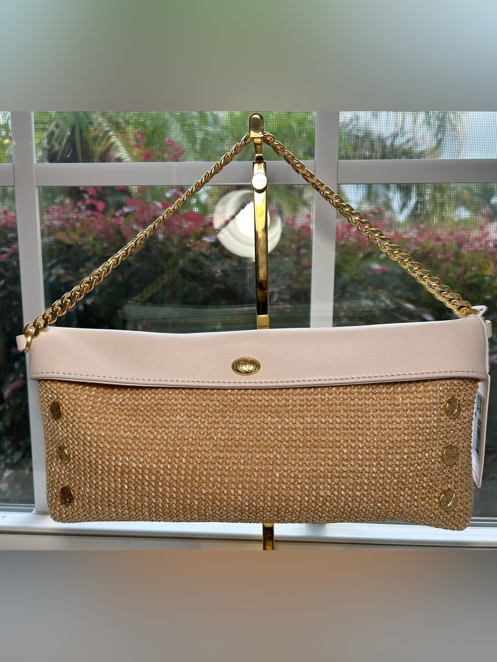 NWT🌷HAMMIT Invitation Raffia East-West Clutch